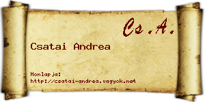 Csatai Andrea névjegykártya